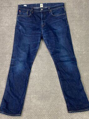 Gap Selvedge Jeans Mens 38x32 Fit 39x33 Blue White Oak Cone Denim Straight Fit